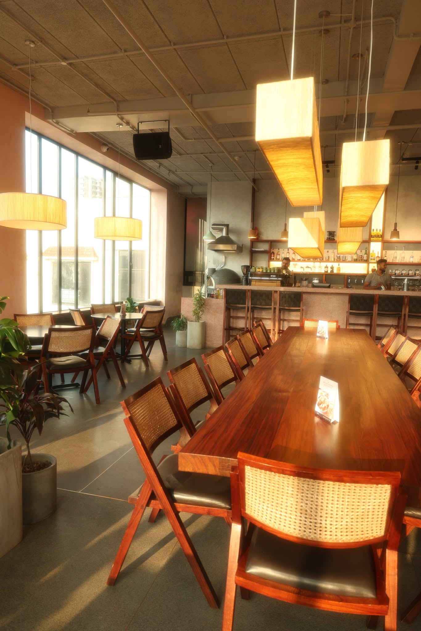 Back to Source restaurant interior — organic café and bakery Chandigarh